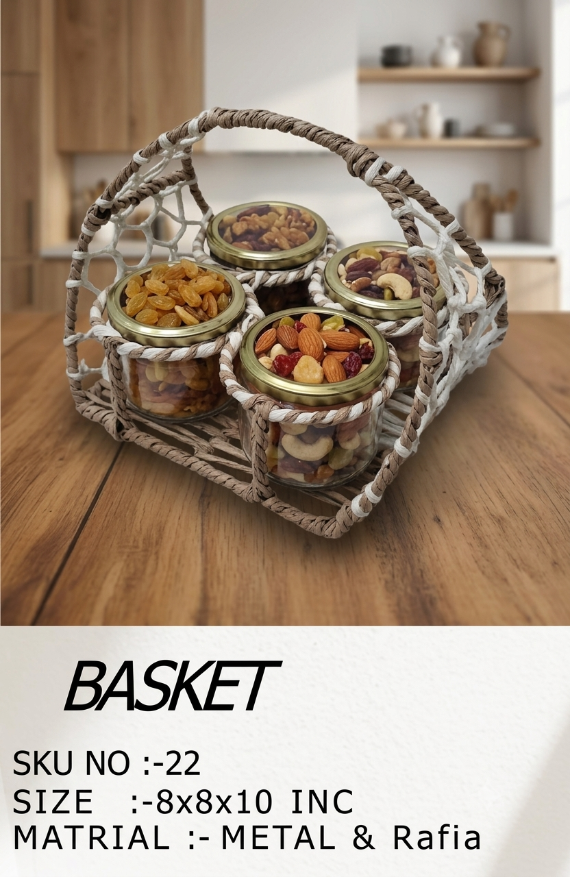 Handcrafted Duo-Toned Basket