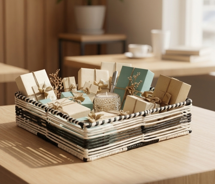 Modern Square Gift Tray Basket