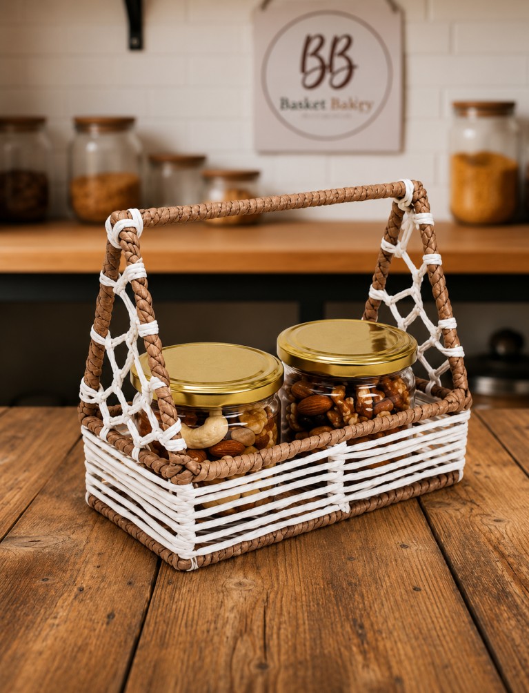 Handcrafted Duo-Toned Woven basket