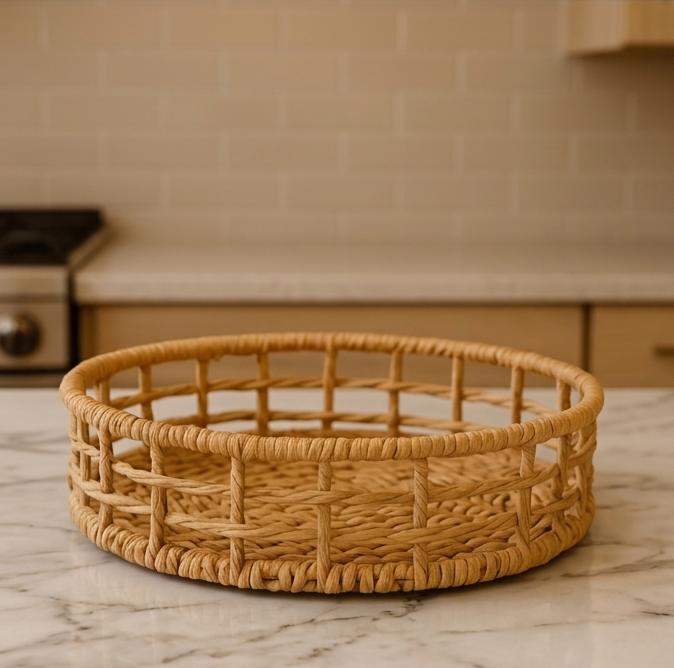 Modern Round Serving Basket
