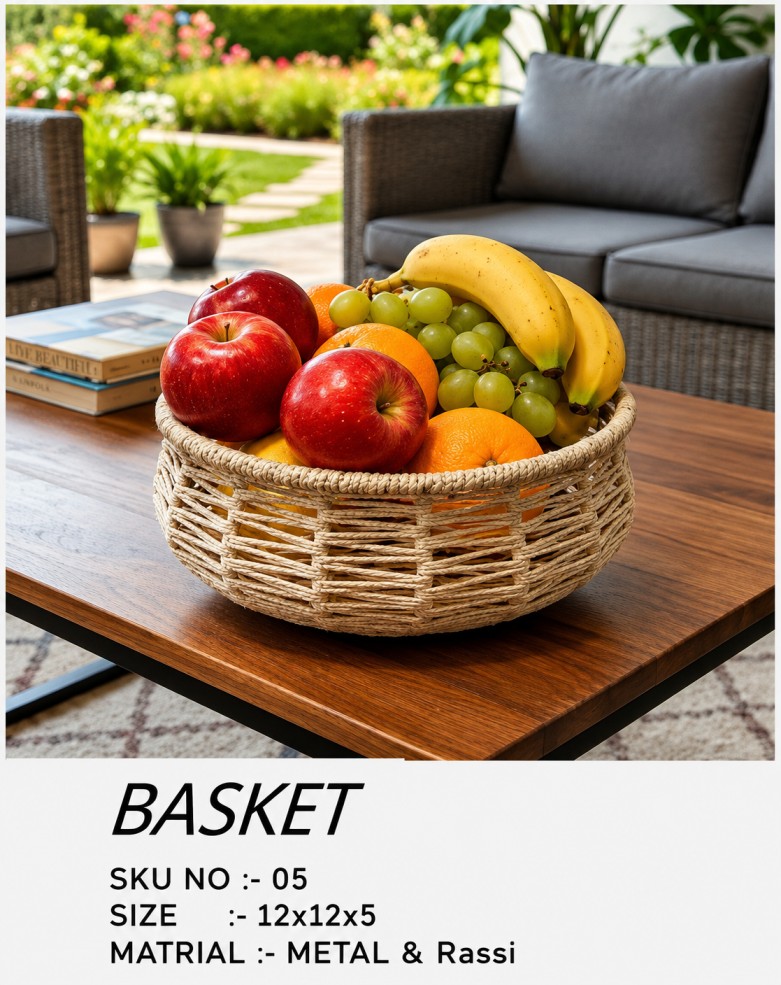Round Woven Rope Basket