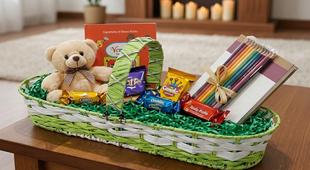 Oval-Shaped Woven Gift Basket