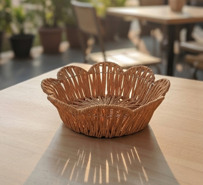 artisan fzlower-Shaped Serving Basket