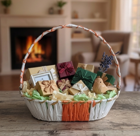 Elegant Oval Gift Hamper Basket