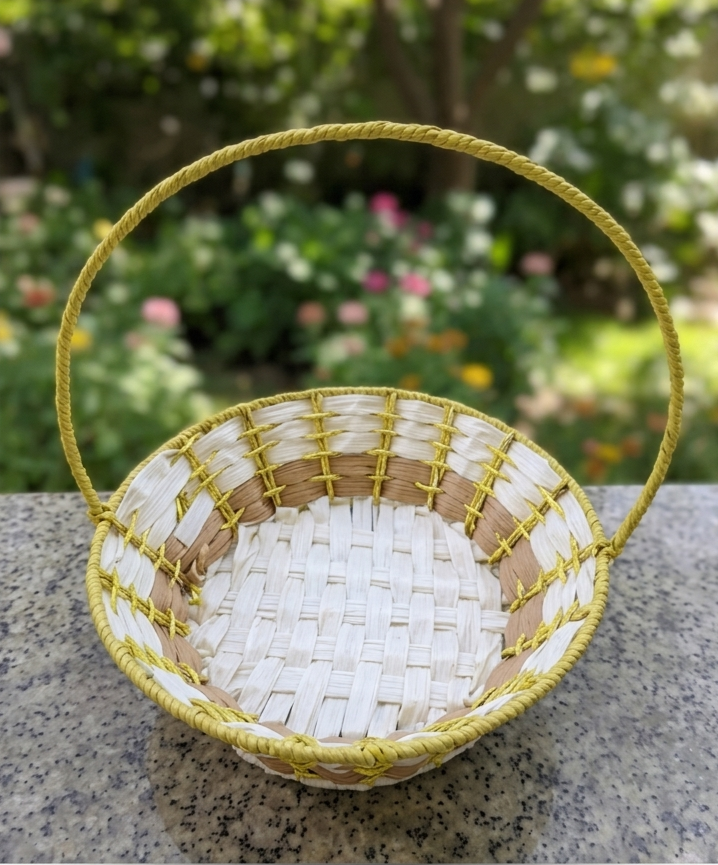 handcrafted wicker gift basket
