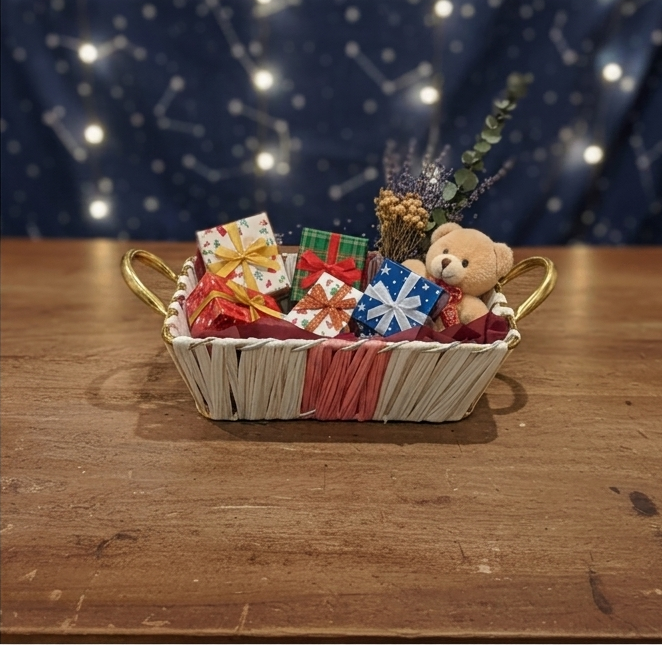 Elegant Rectangular Gift Basket