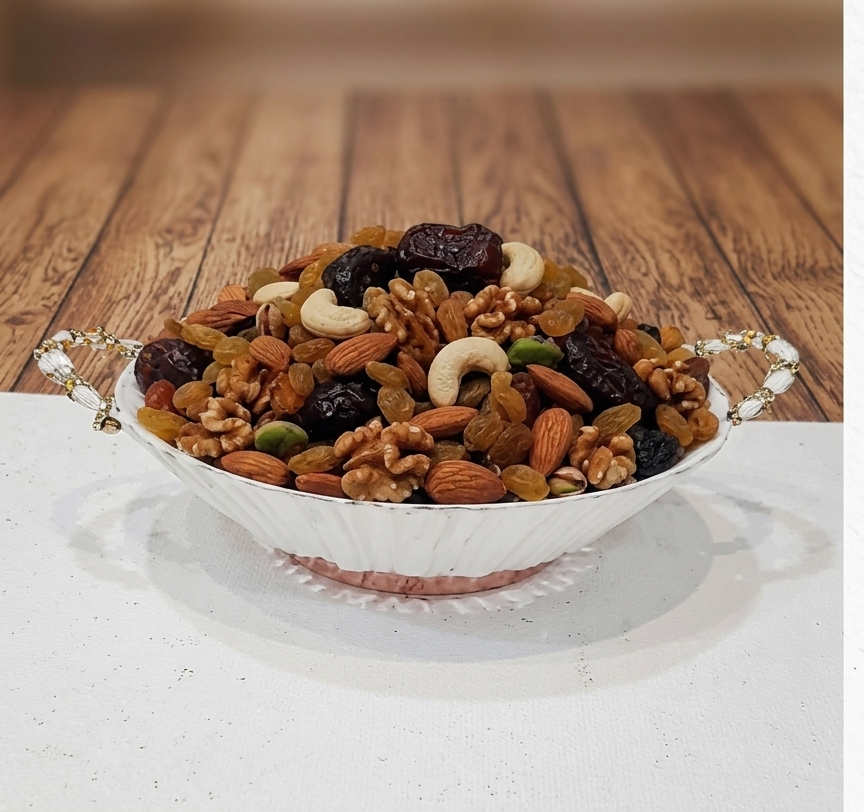 Spacious round serve-ware Basket