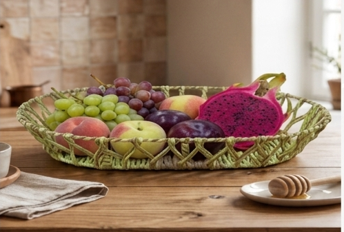 Low-Profile Oval Fruit Platter Basket