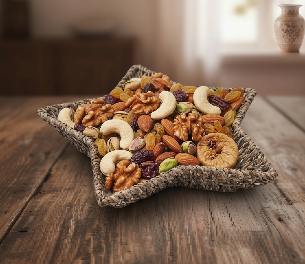 Star-Shaped Woven Basket