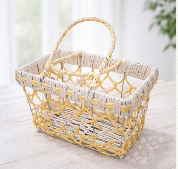 Bright, Open-Weave Picnic Basket